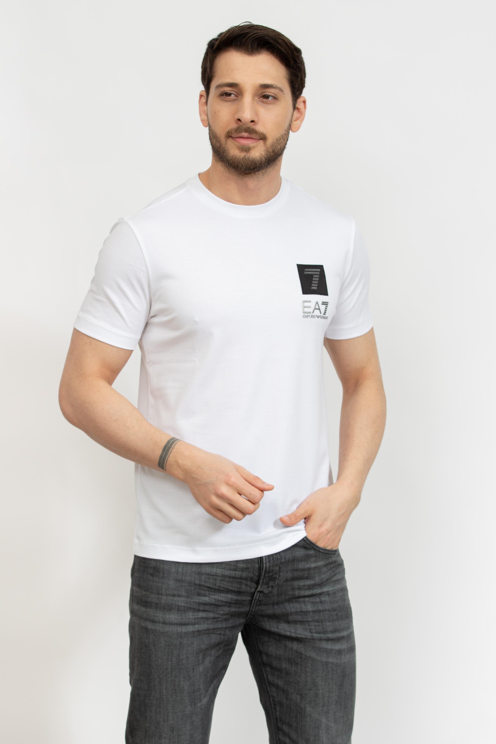 EA7 Erkek Bisiklet Yaka T-Shirt