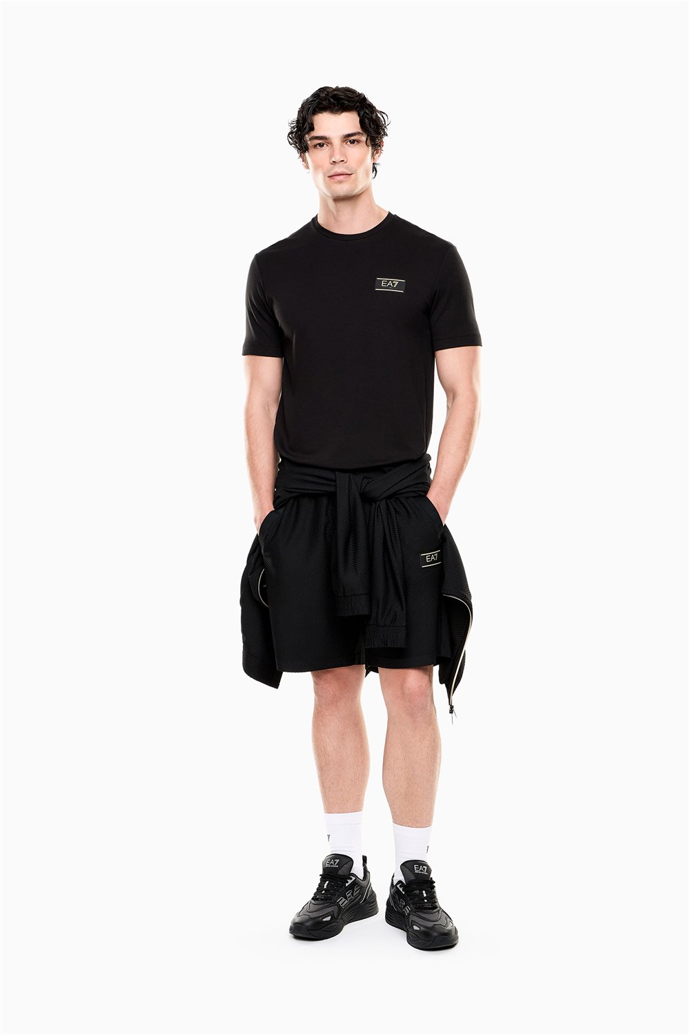 EA7 Erkek Bisiklet Yaka T-Shirt