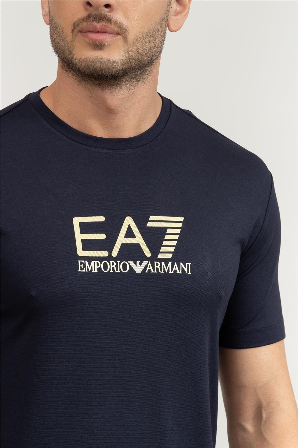 EA7 Erkek Bisiklet Yaka T-Shirt