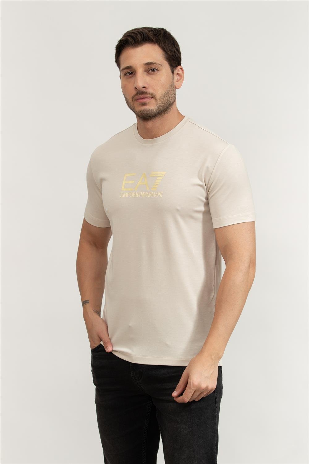 EA7 Erkek Bisiklet Yaka T-Shirt