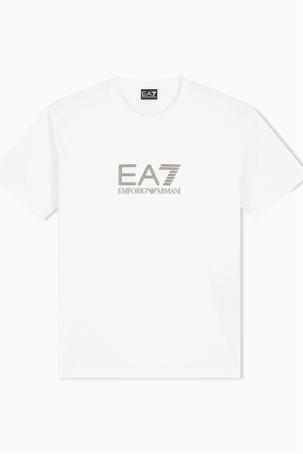 EA7 Erkek Bisiklet Yaka T-Shirt Beyaz