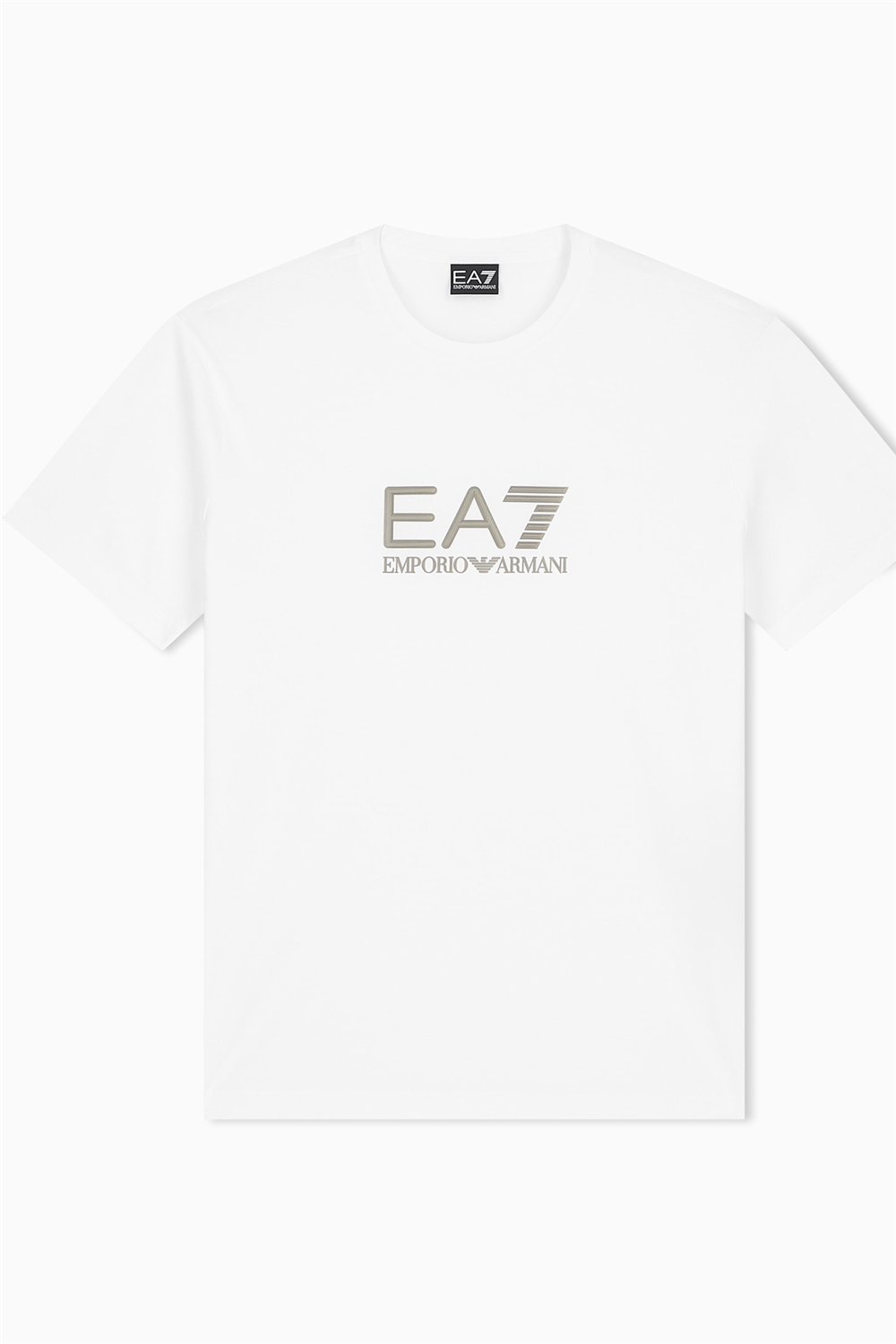 EA7 Erkek Bisiklet Yaka T-Shirt Beyaz
