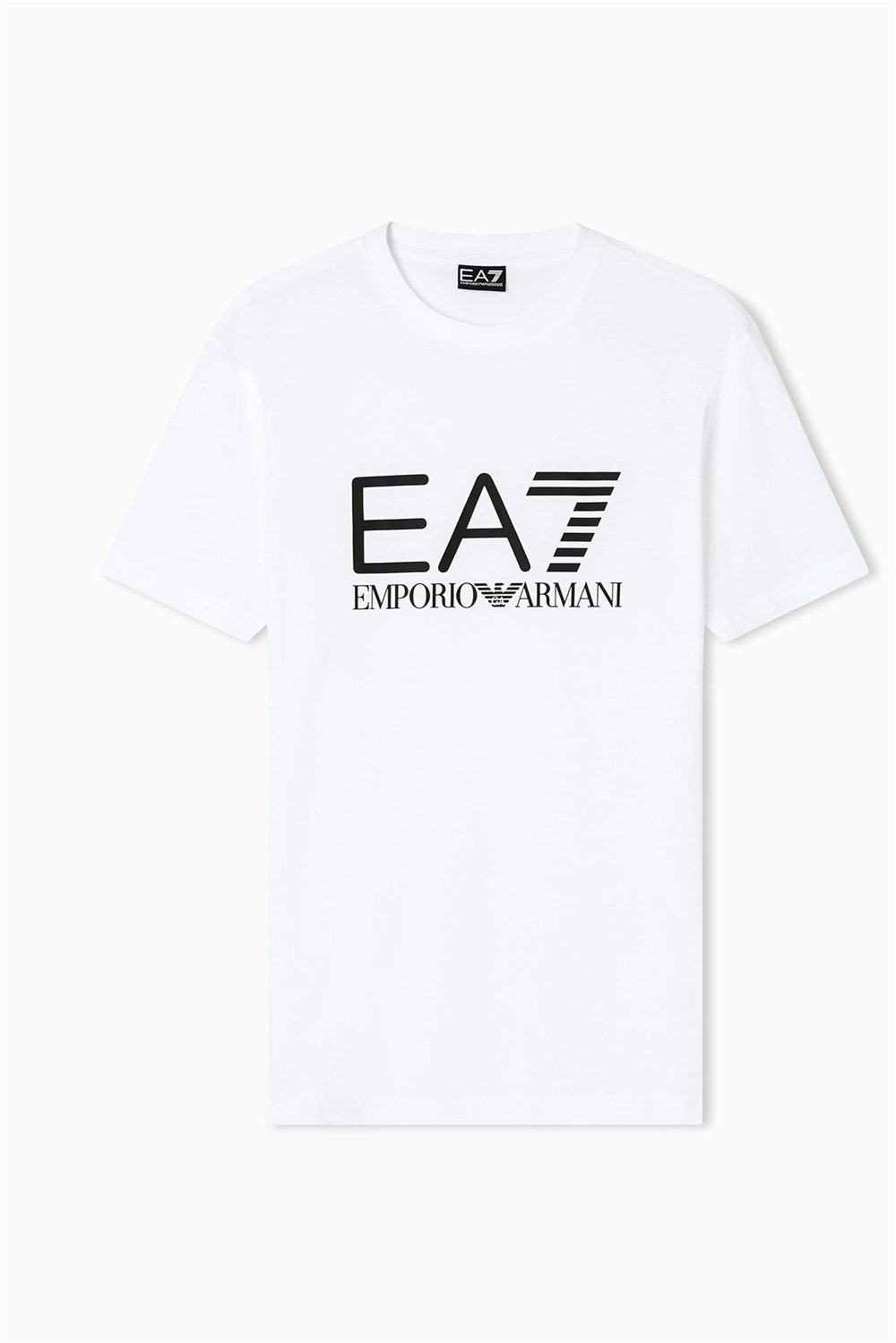 EA7 Erkek Bisiklet Yaka T-Shirt Beyaz