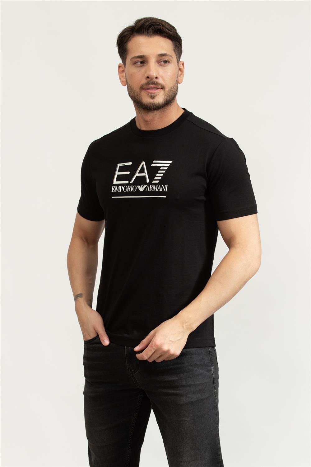 EA7 Erkek Bisiklet Yaka T-Shirt