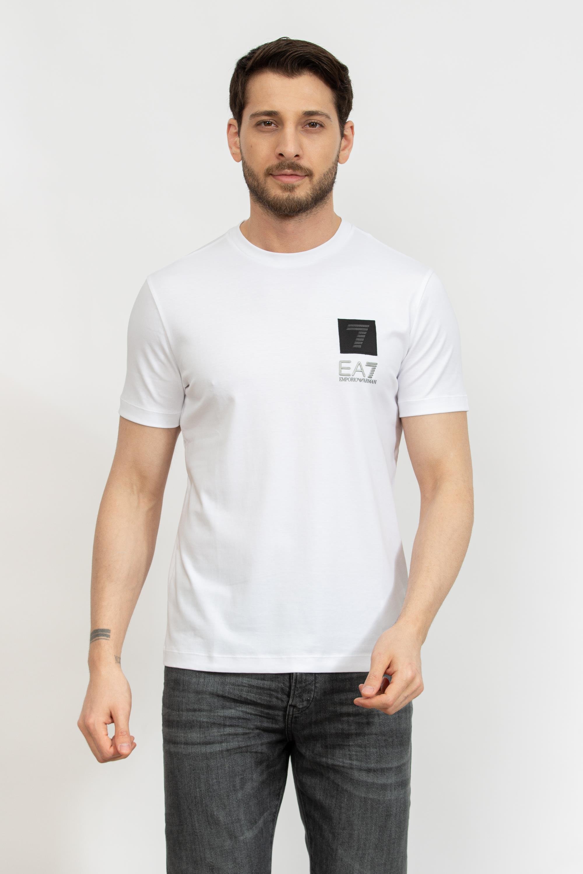EA7 Erkek Bisiklet Yaka T-Shirt