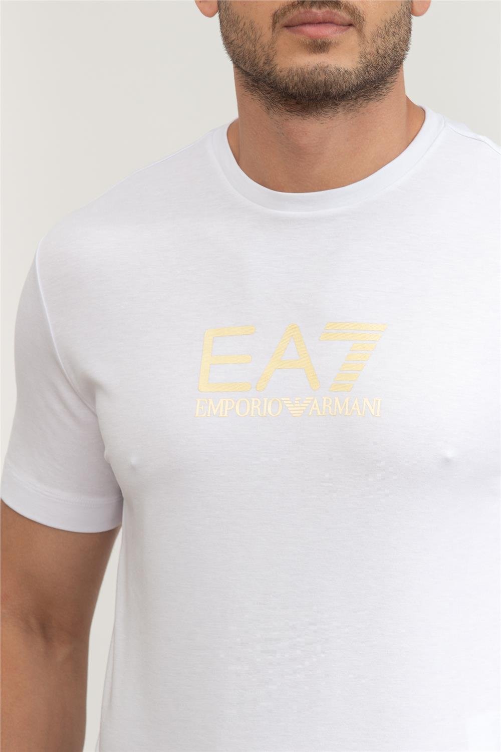 EA7 Erkek Bisiklet Yaka T-Shirt
