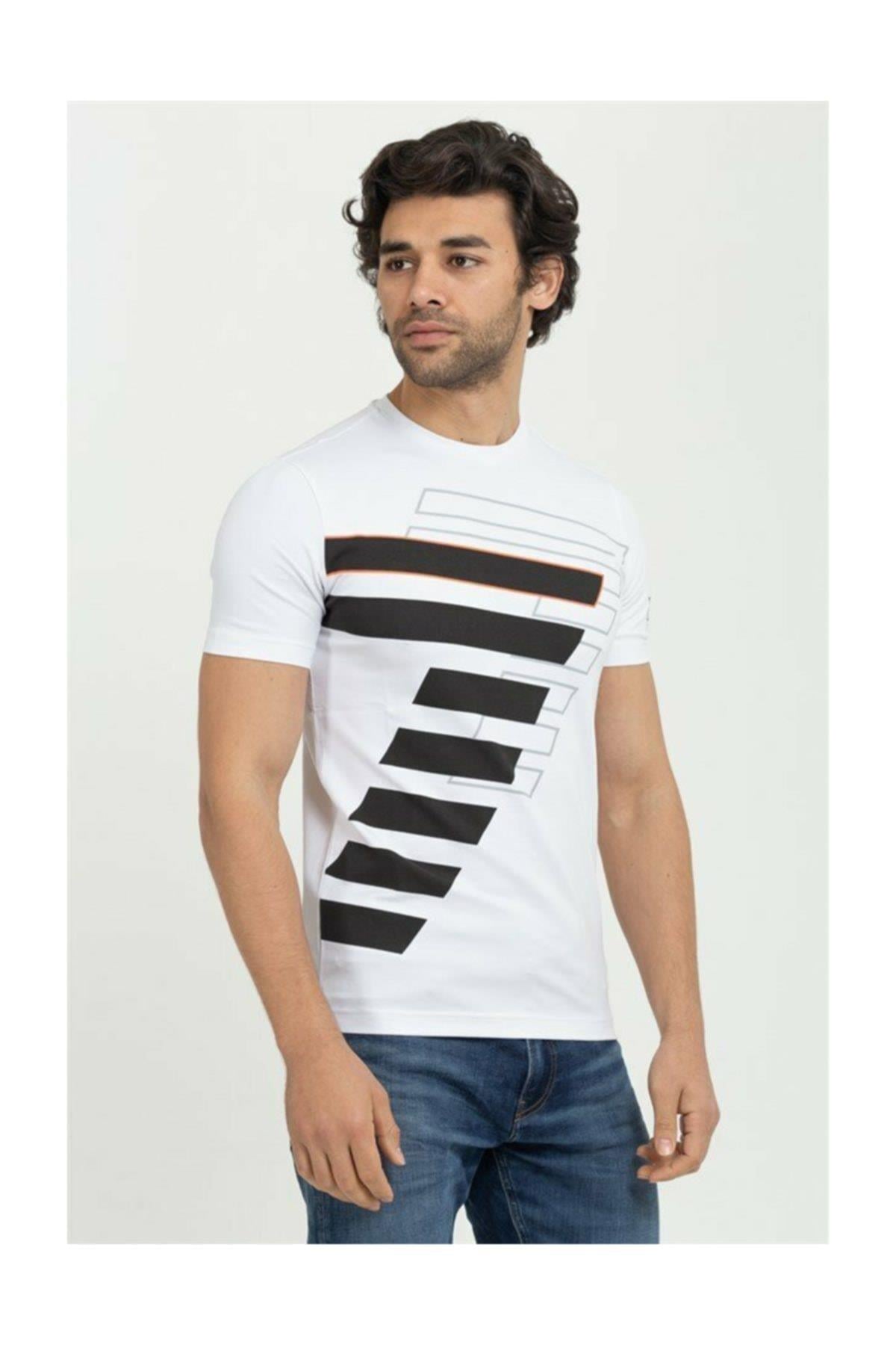EA7 Erkek Bisiklet Yaka T-Shirt