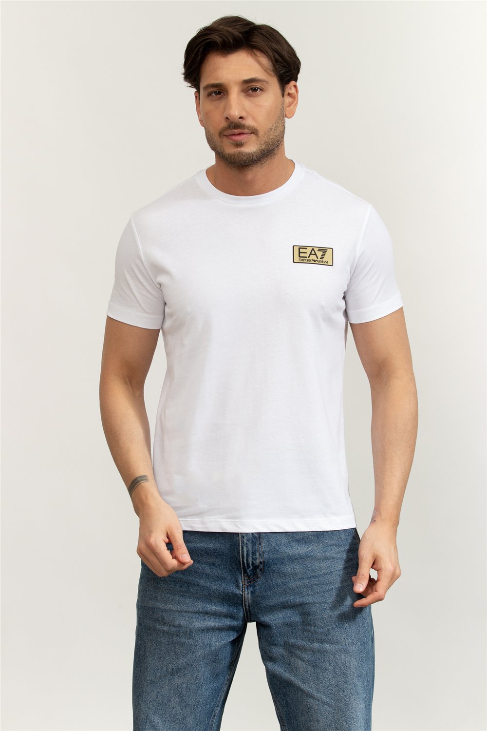 EA7 Erkek Bisiklet Yaka T-Shirt