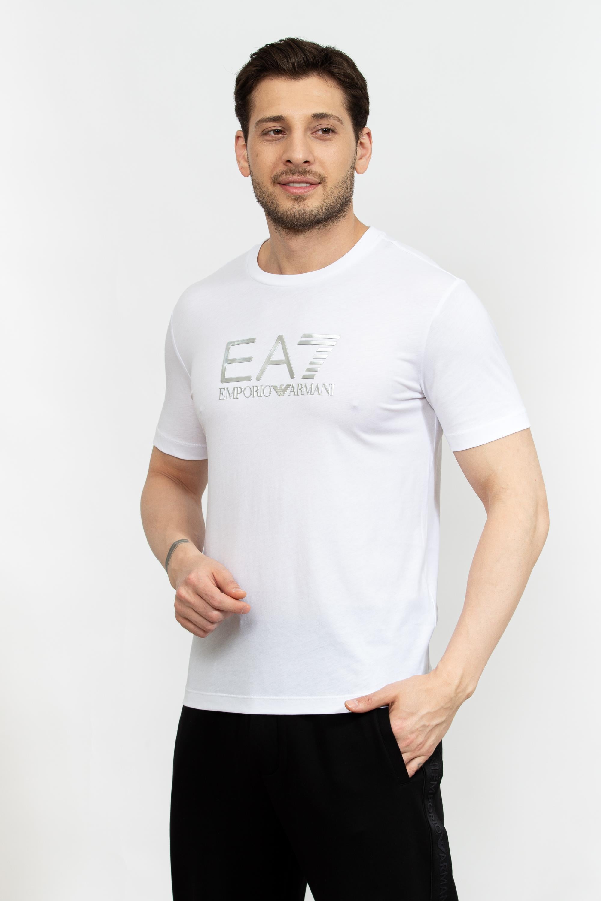 EA7 Erkek Bisiklet Yaka T-Shirt