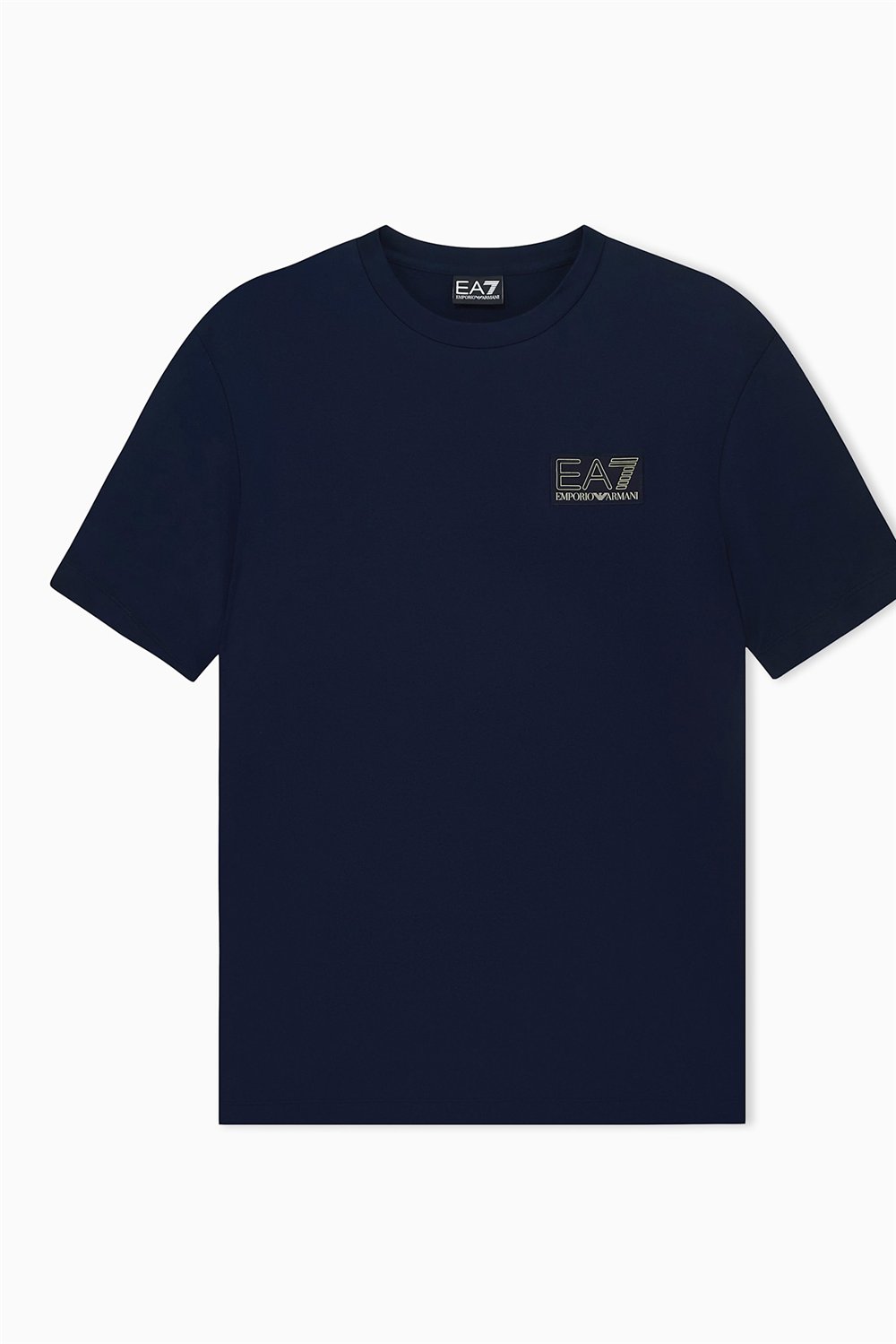 EA7 Erkek Bisiklet Yaka T-Shirt Mavi