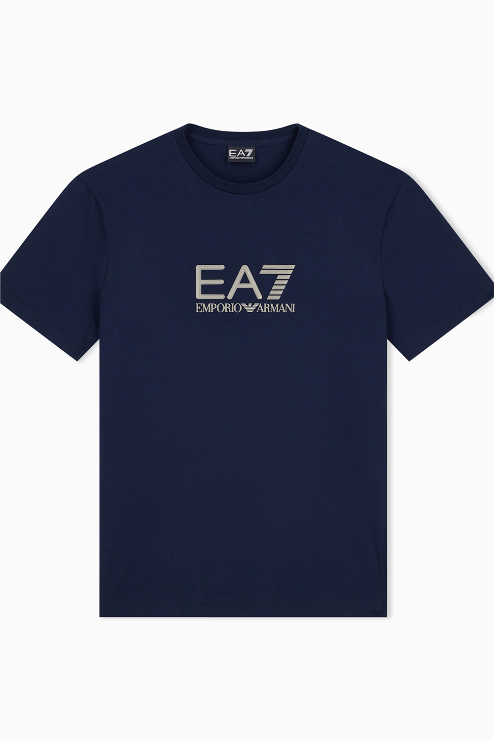 EA7 Erkek Bisiklet Yaka T-Shirt Mavi