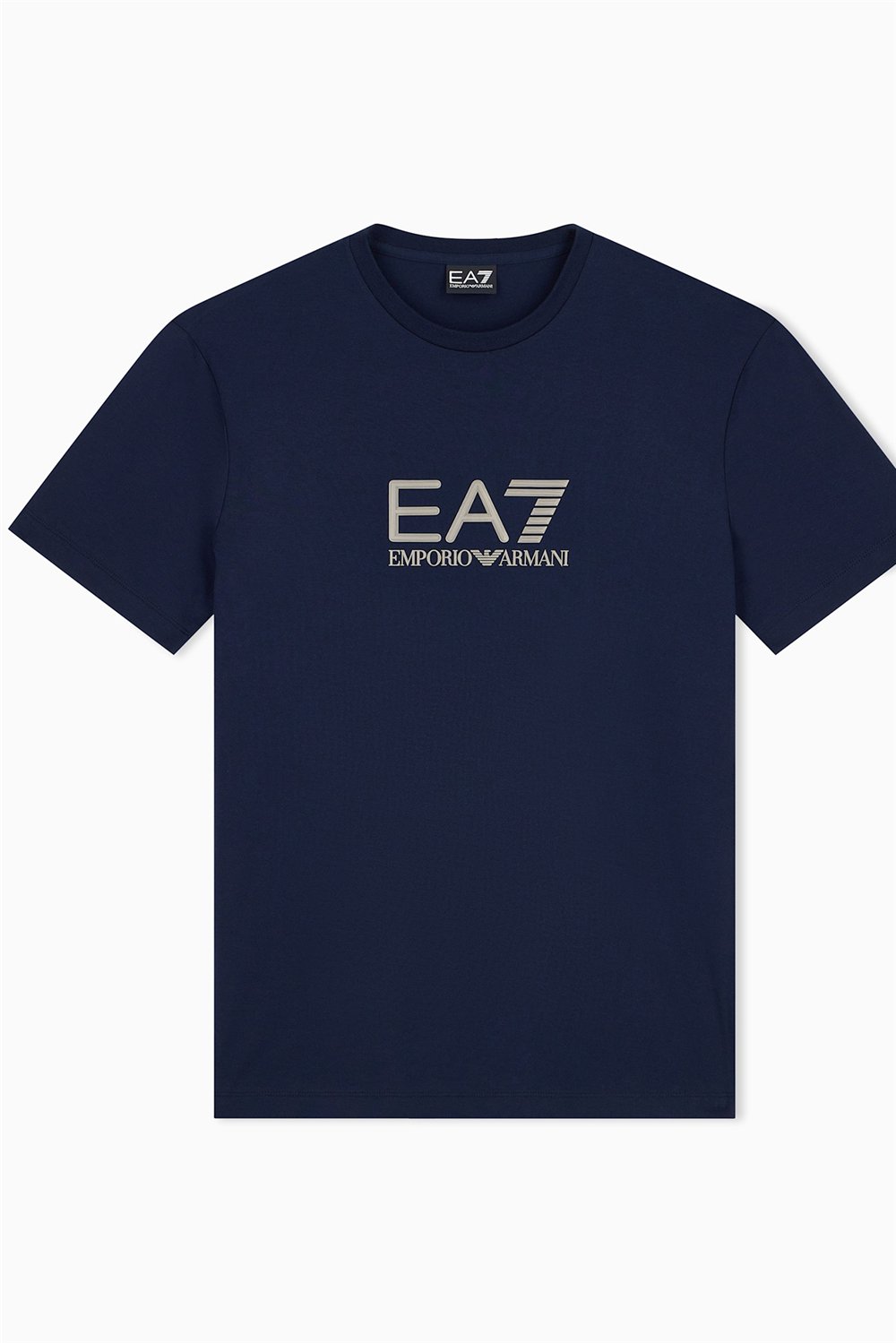 EA7 Erkek Bisiklet Yaka T-Shirt Mavi