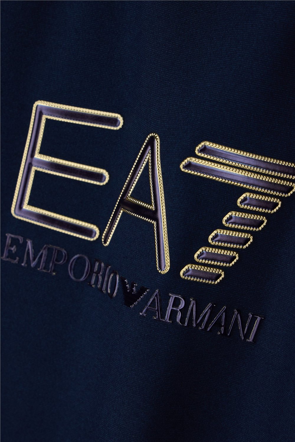 EA7 Erkek Bisiklet Yaka T-Shirt Mavi