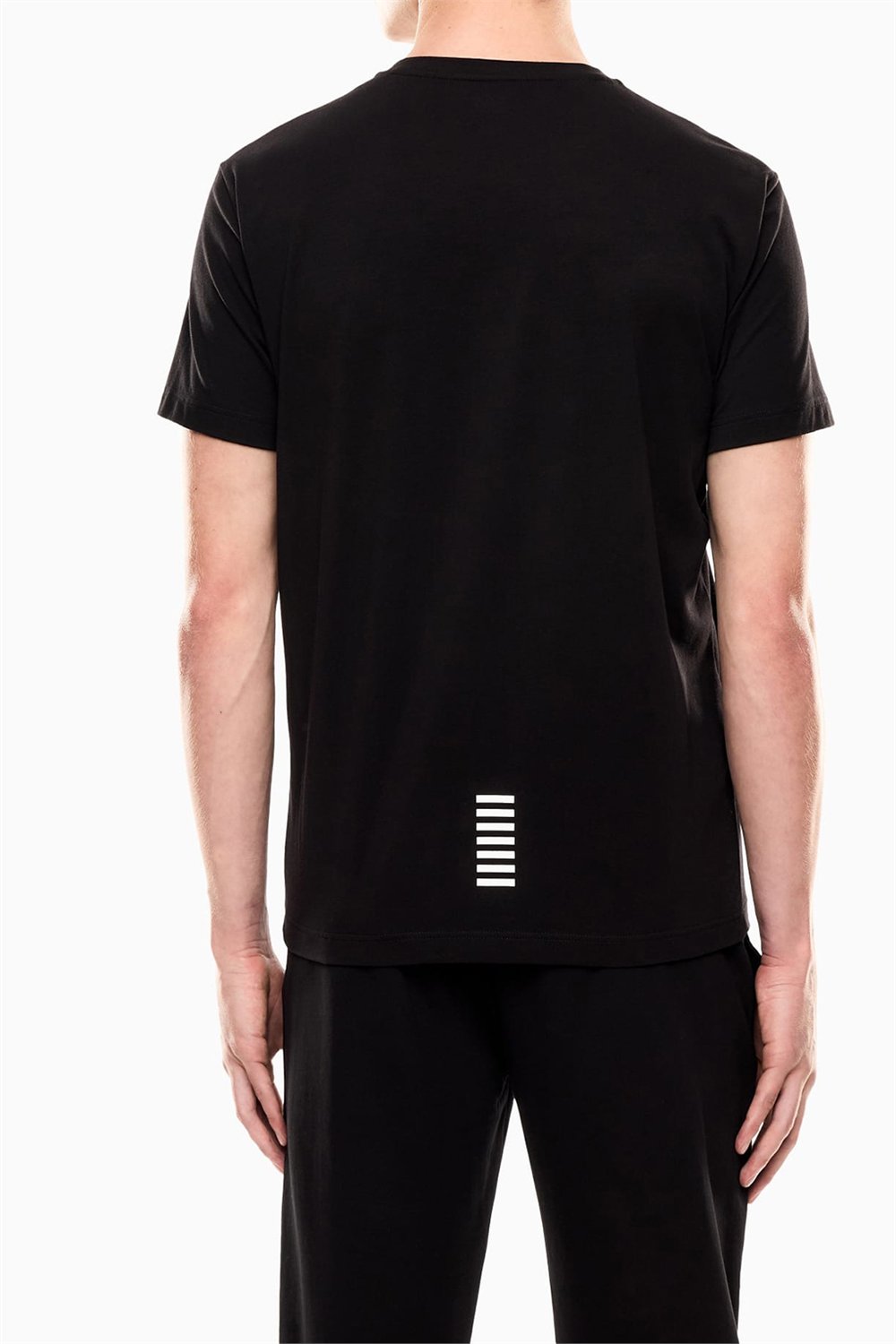 EA7 Erkek Bisiklet Yaka T-Shirt Siyah
