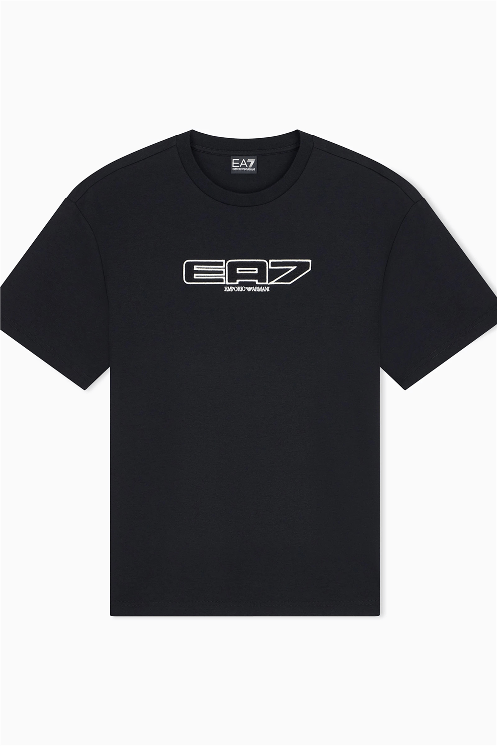 EA7 Erkek Bisiklet Yaka T-Shirt Siyah