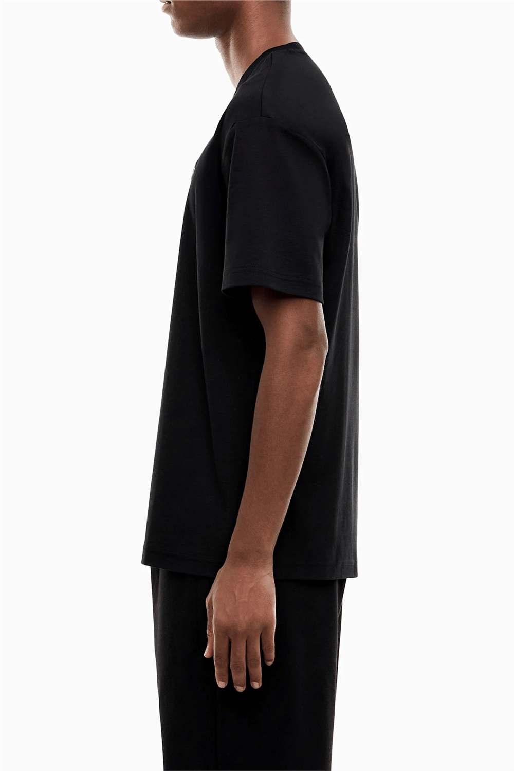 EA7 Erkek Bisiklet Yaka T-Shirt Siyah