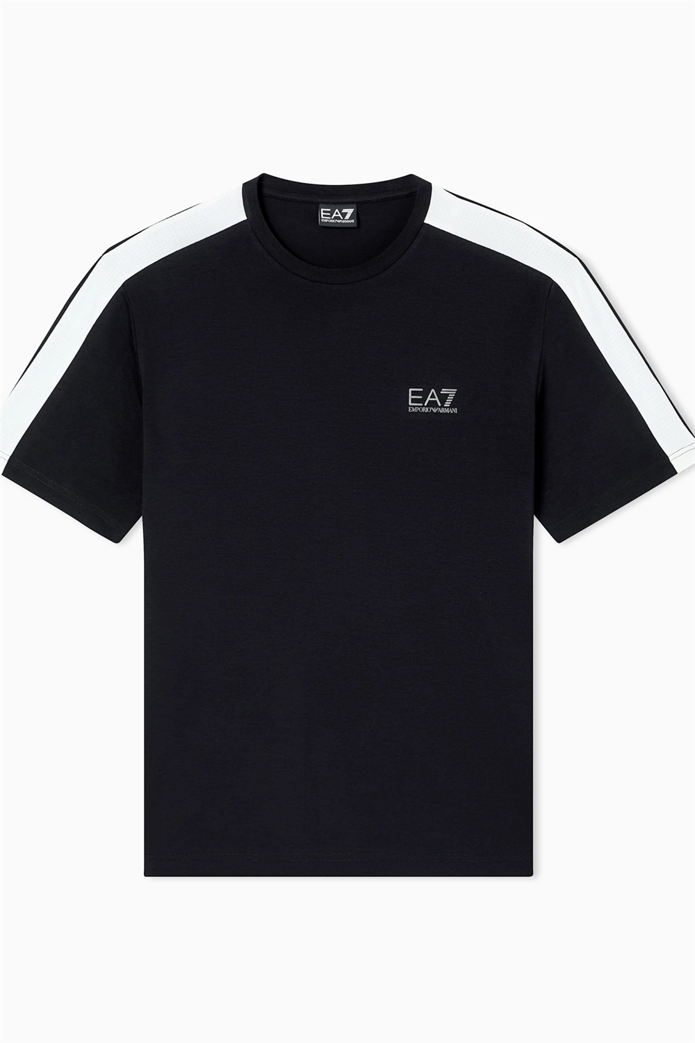 EA7 Erkek Bisiklet Yaka T-Shirt Siyah