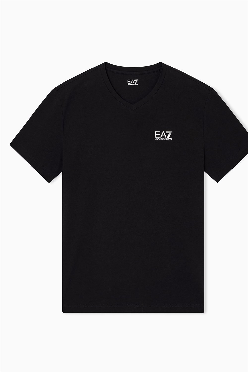EA7 Erkek Bisiklet Yaka T-Shirt Siyah