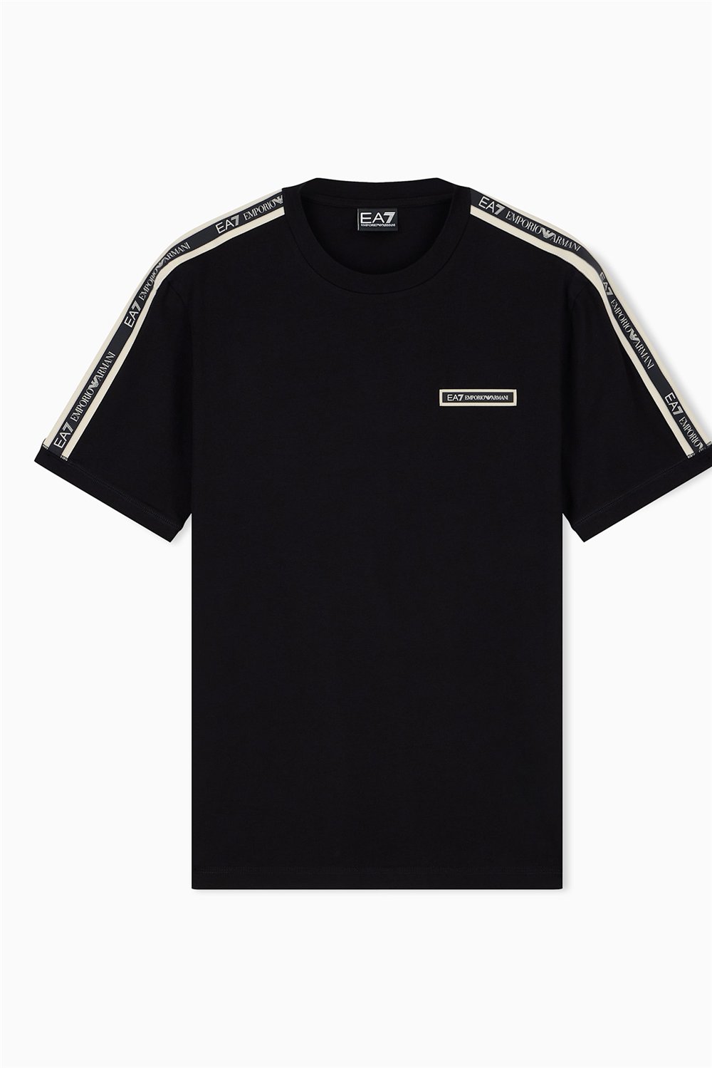 EA7 Erkek Bisiklet Yaka T-Shirt Siyah