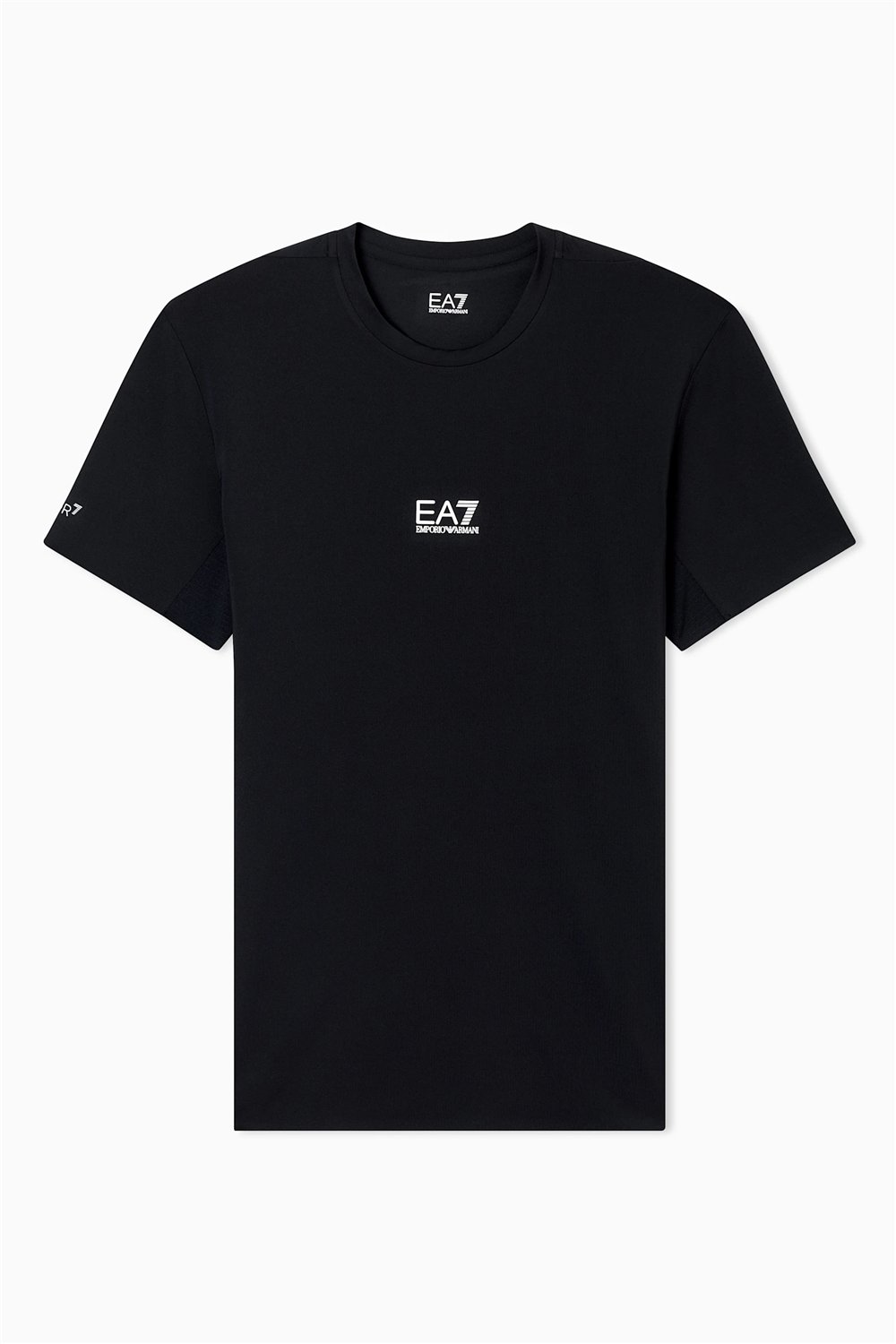 EA7 Erkek Bisiklet Yaka T-Shirt Siyah