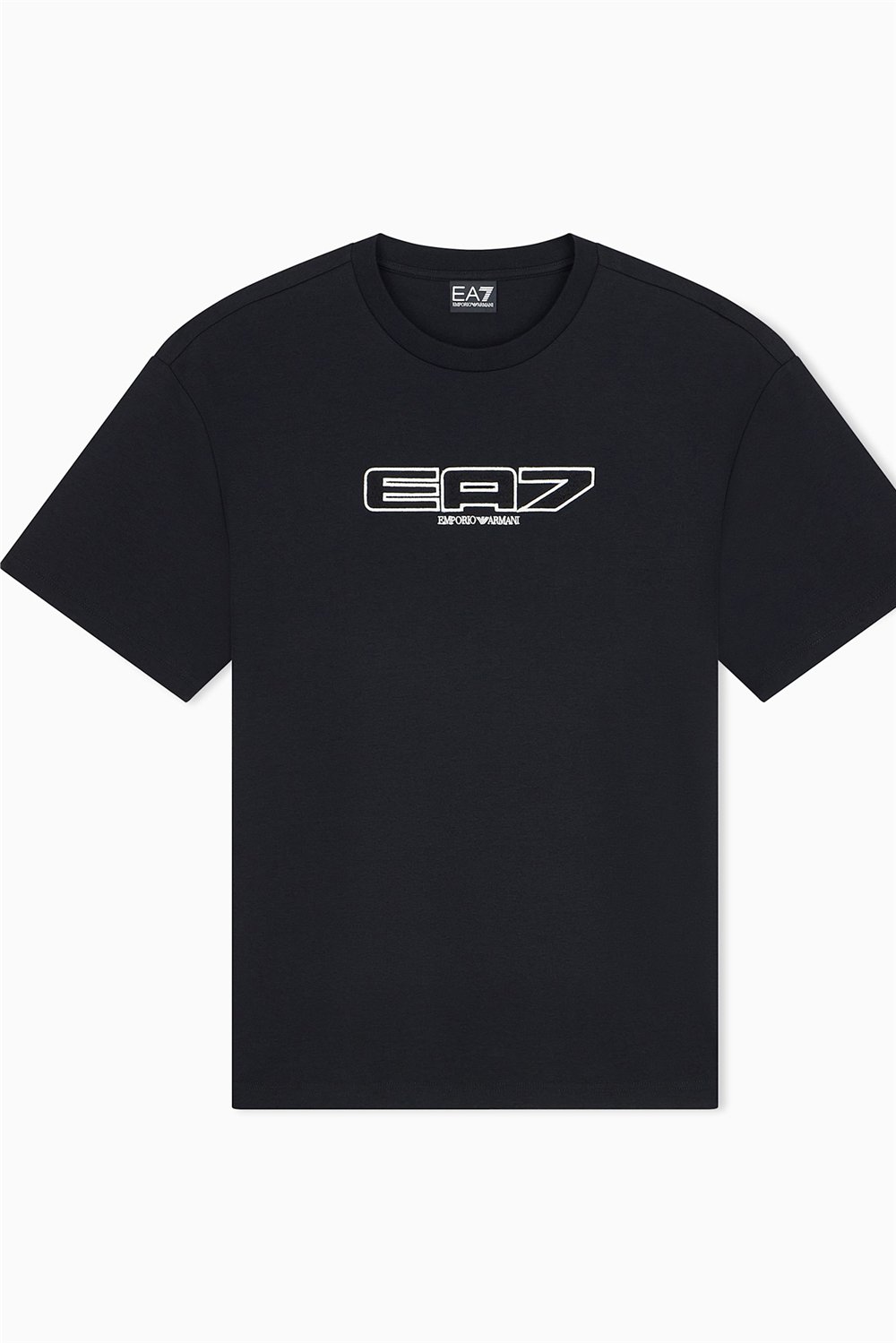 EA7 Erkek Bisiklet Yaka T-Shirt Siyah