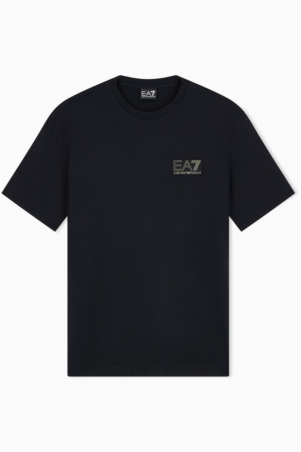 EA7 Erkek Bisiklet Yaka T-Shirt Siyah