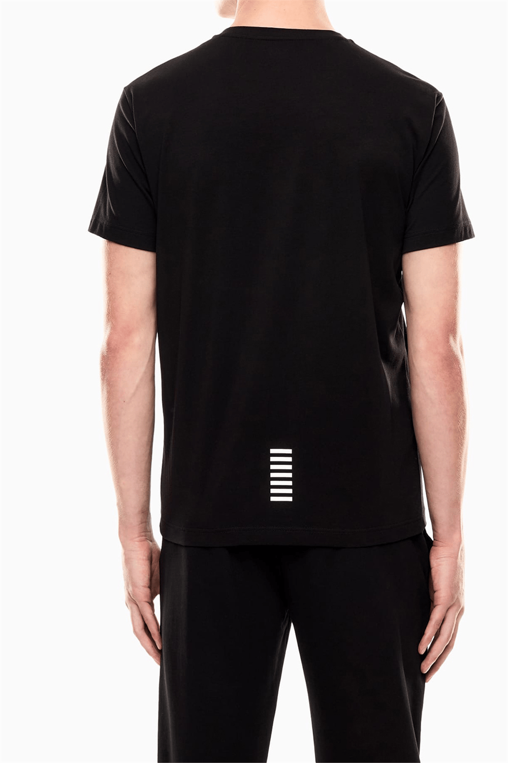 EA7 Erkek Bisiklet Yaka T-Shirt Siyah