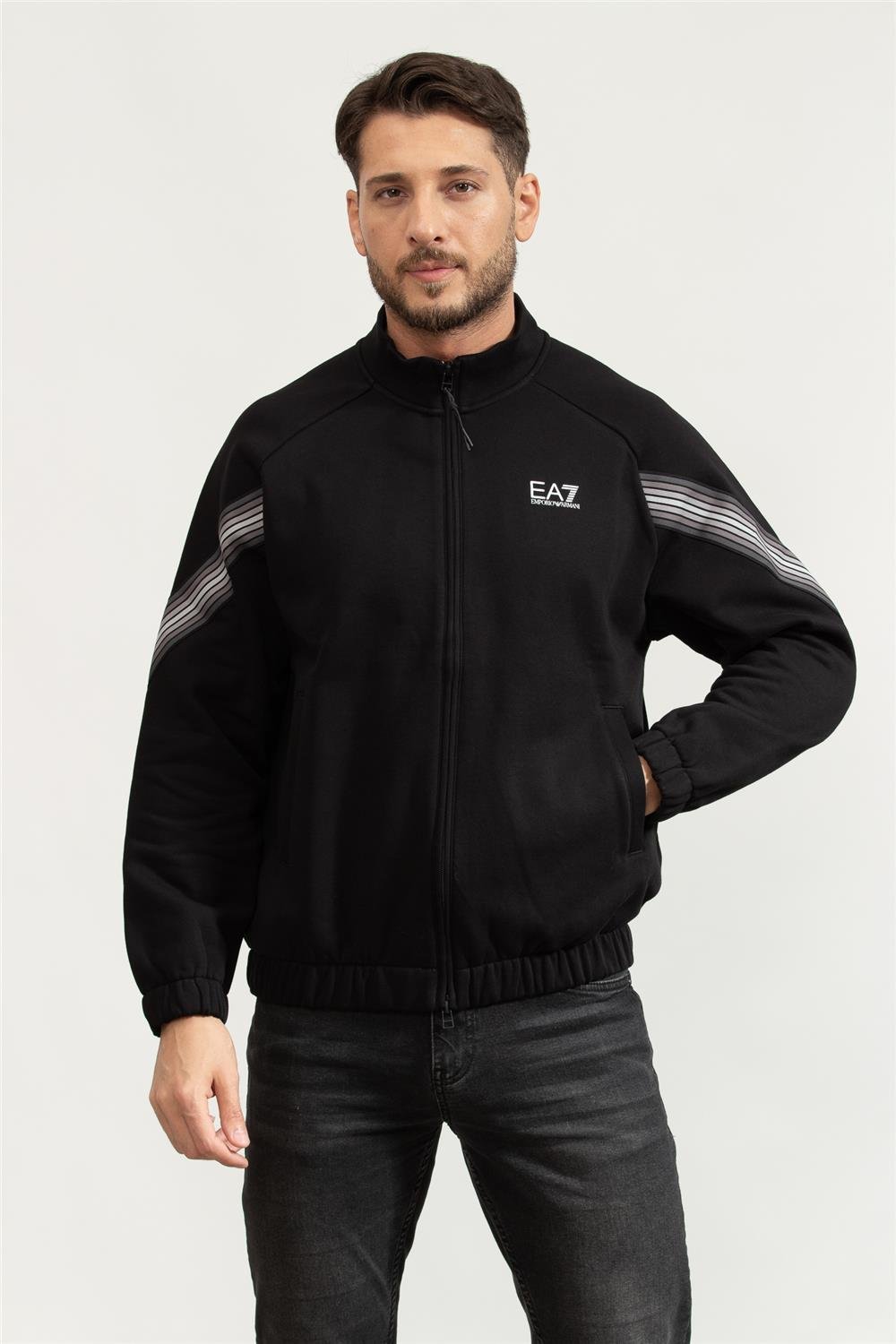 EA7 Erkek Fermuarlı Sweatshirt