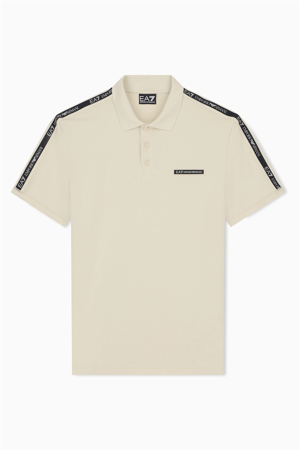 EA7 Erkek Polo Yaka T-Shirt Bej