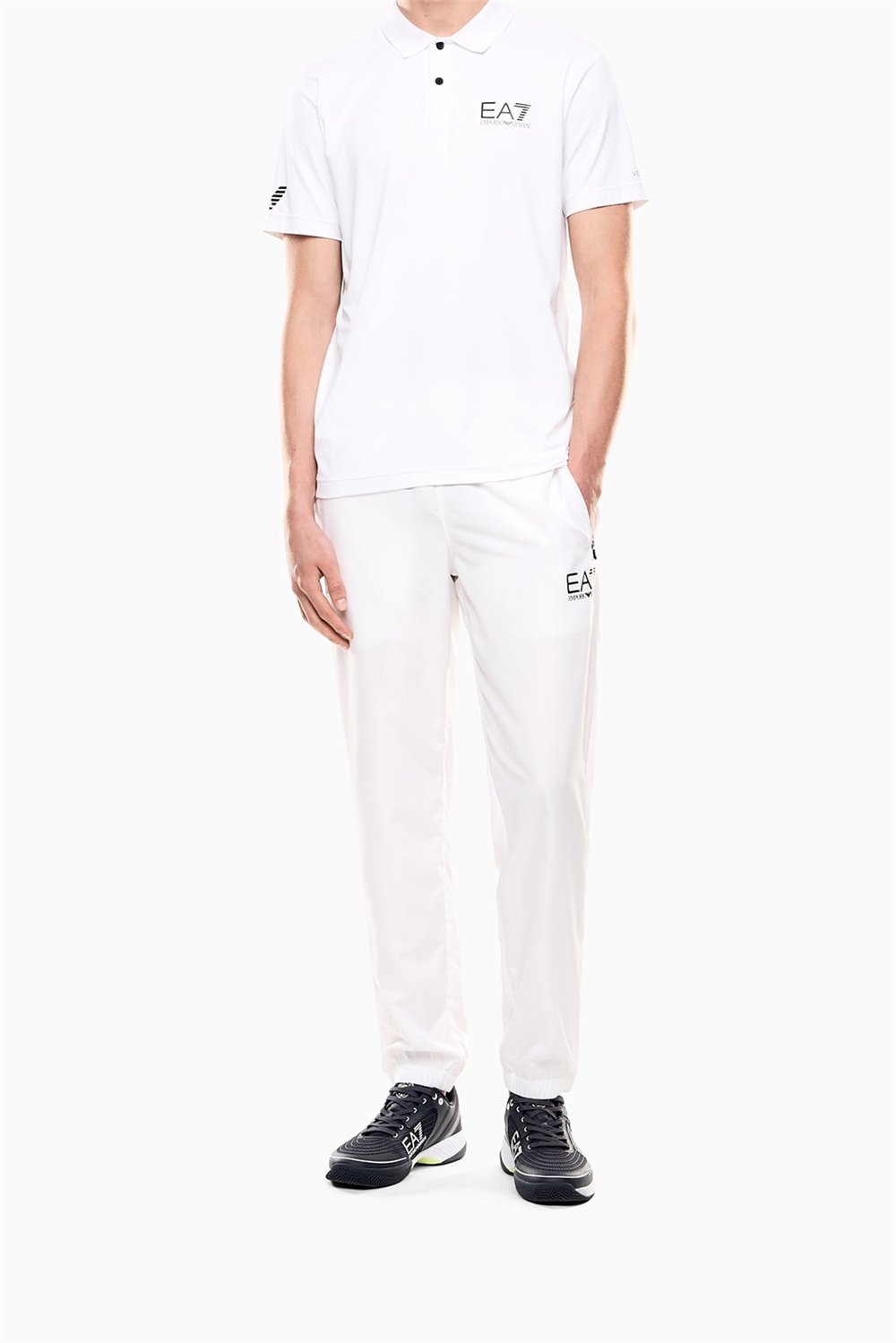 EA7 Erkek Polo Yaka T-Shirt Beyaz