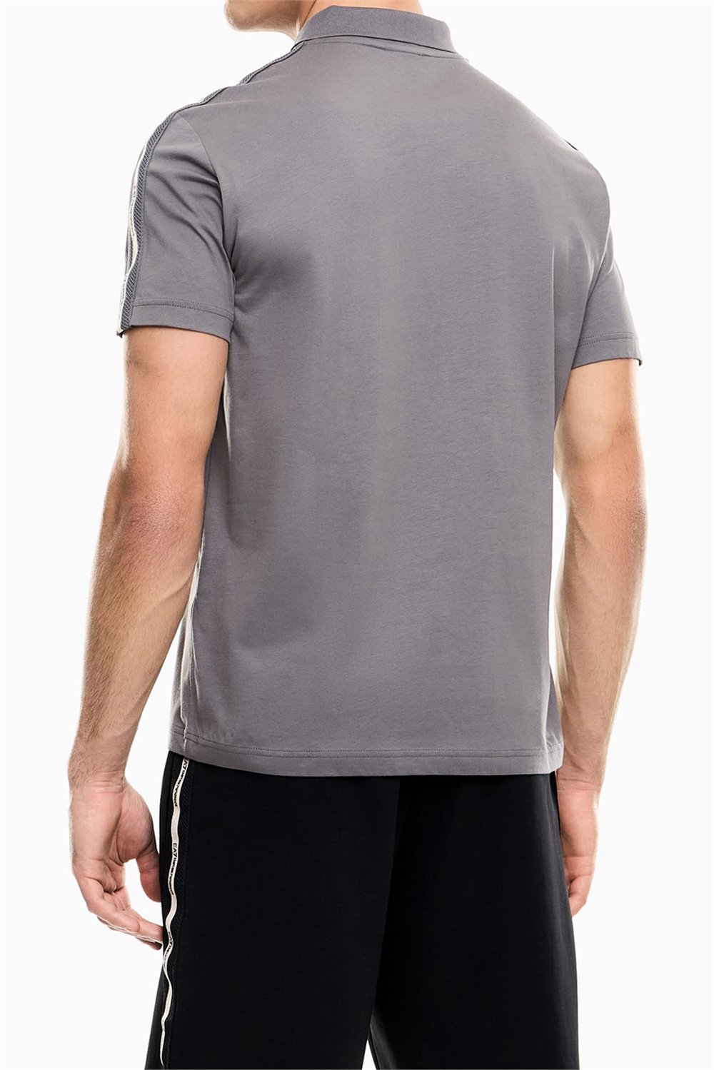 EA7 Erkek Polo Yaka T-Shirt Füme