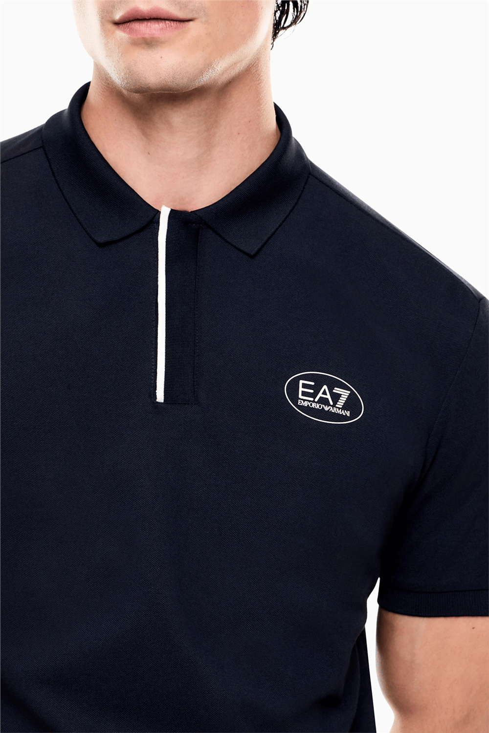 EA7 Erkek Polo Yaka T-Shirt Mavi