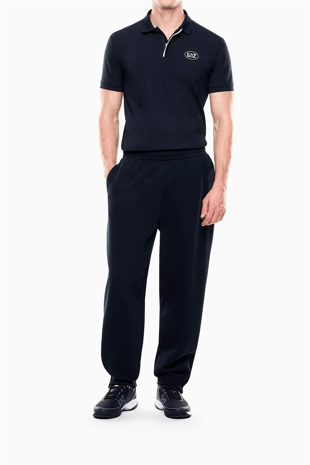 EA7 Erkek Polo Yaka T-Shirt Mavi