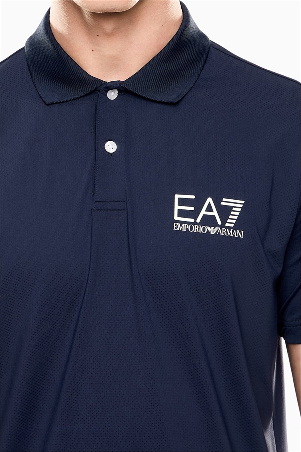 EA7 Erkek Polo Yaka T-Shirt Mavi