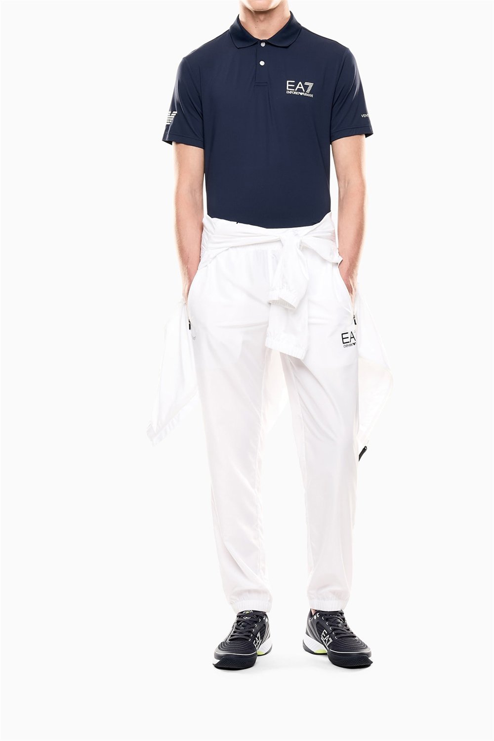 EA7 Erkek Polo Yaka T-Shirt Mavi