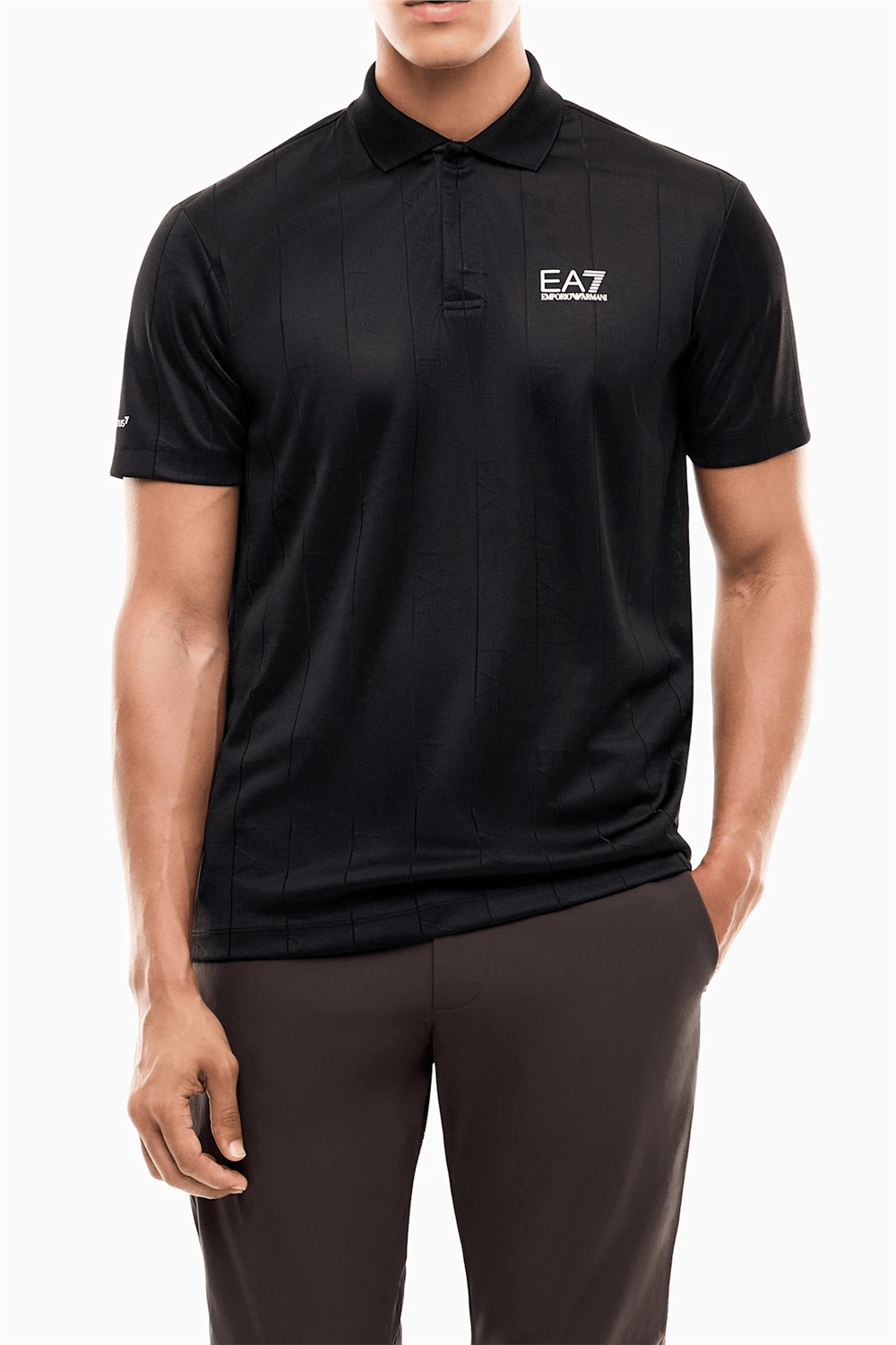 EA7 Erkek Polo Yaka T-Shirt Siyah