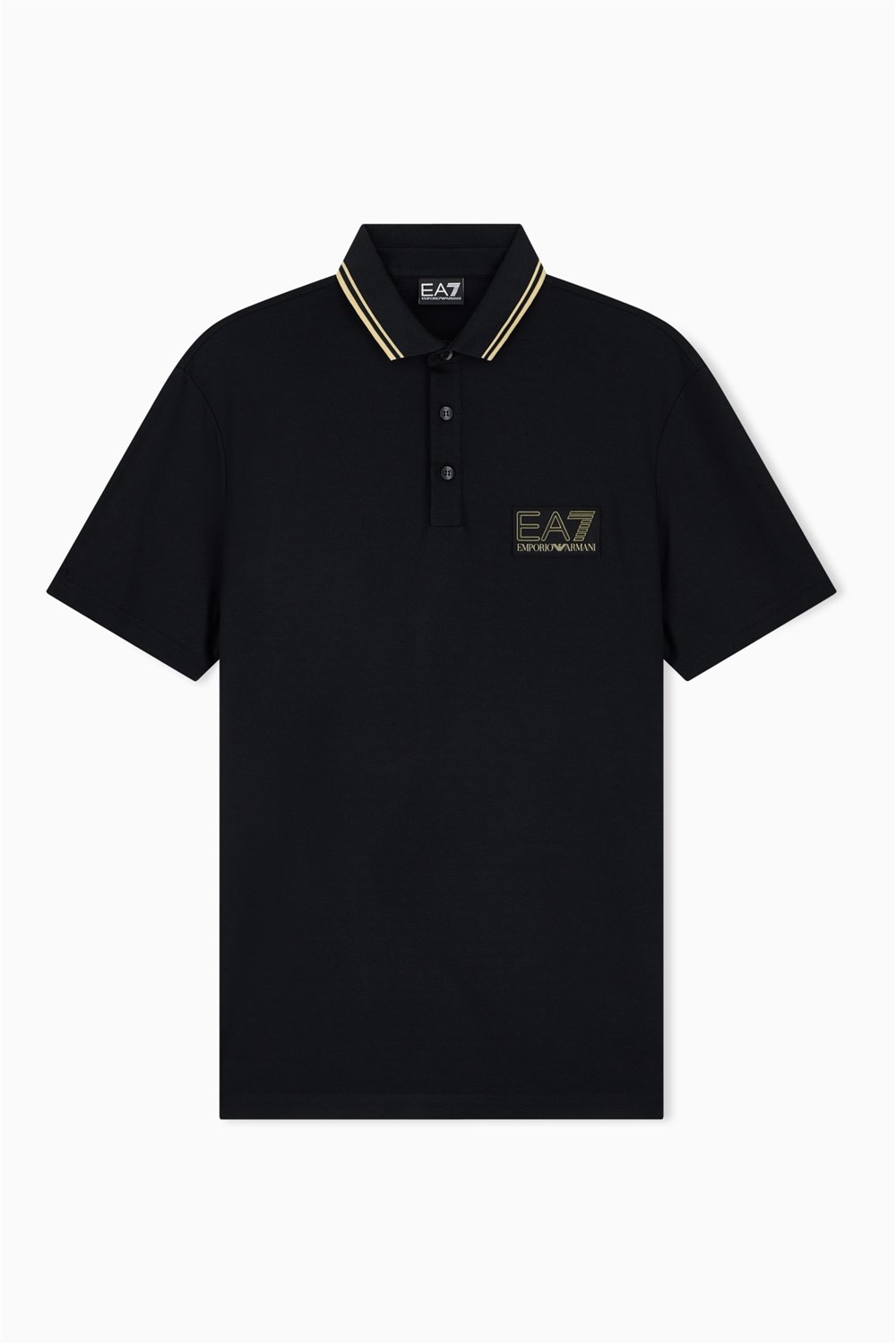 EA7 Erkek Polo Yaka T-Shirt Siyah