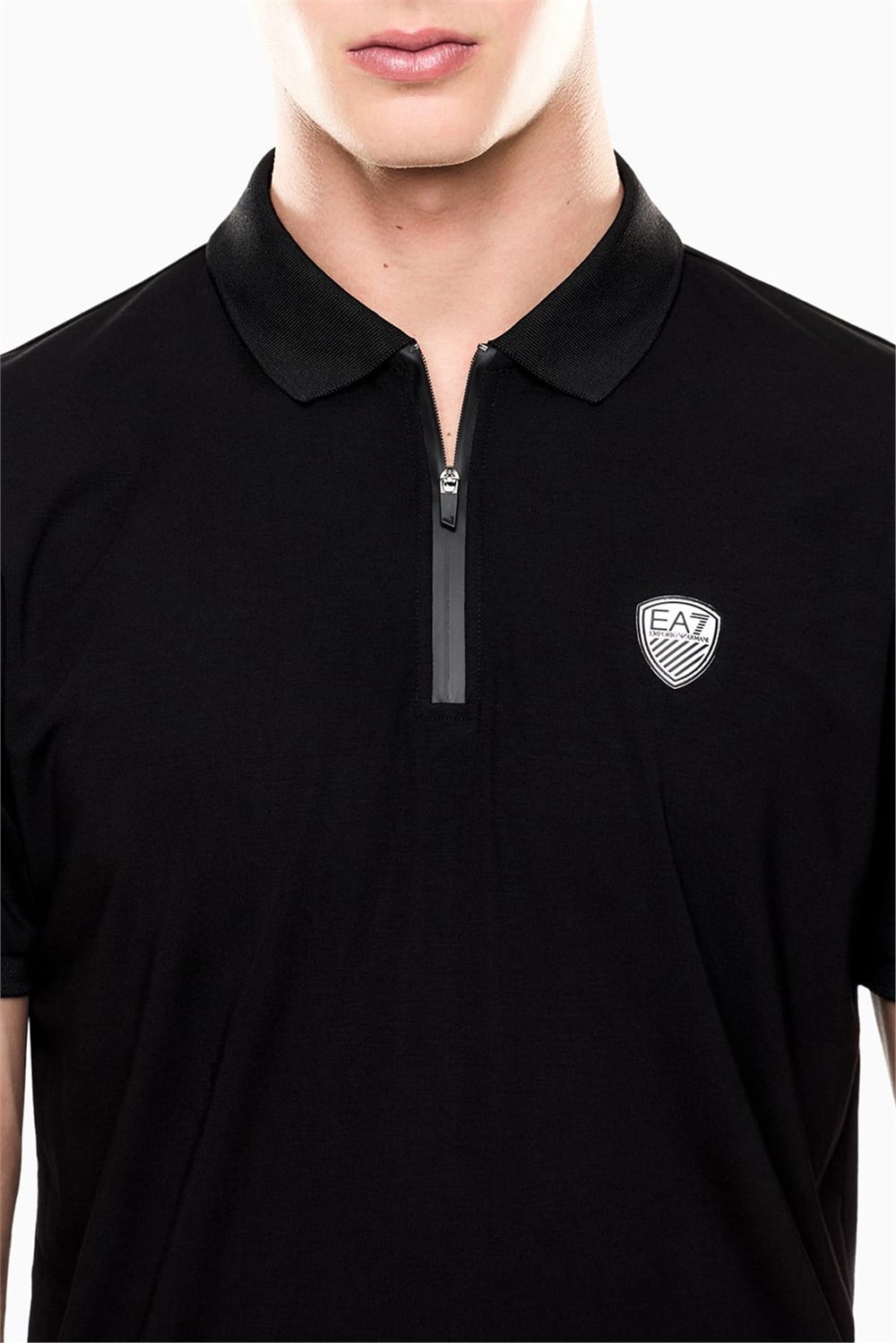 EA7 Erkek Polo Yaka T-Shirt Siyah
