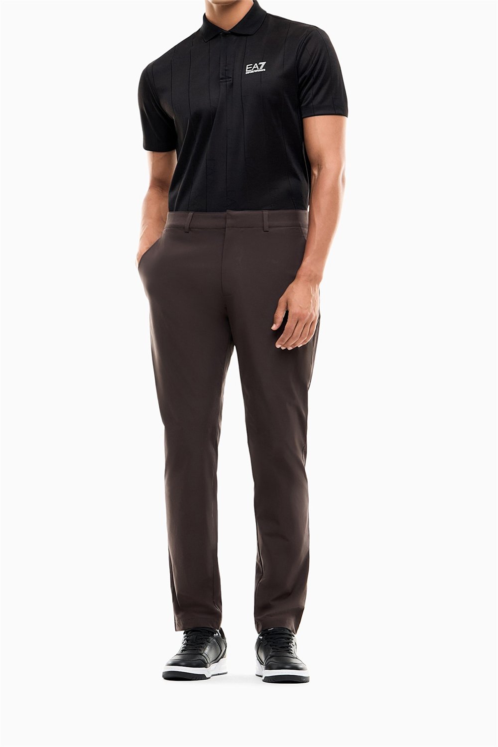 EA7 Erkek Polo Yaka T-Shirt Siyah