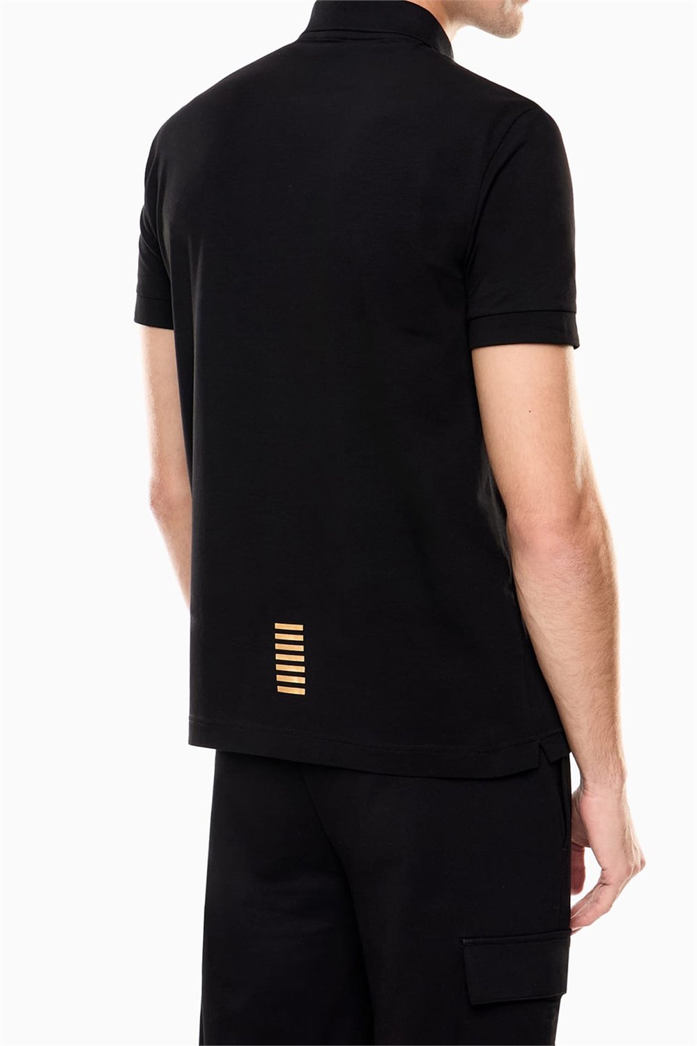EA7 Erkek Polo Yaka T-Shirt Siyah