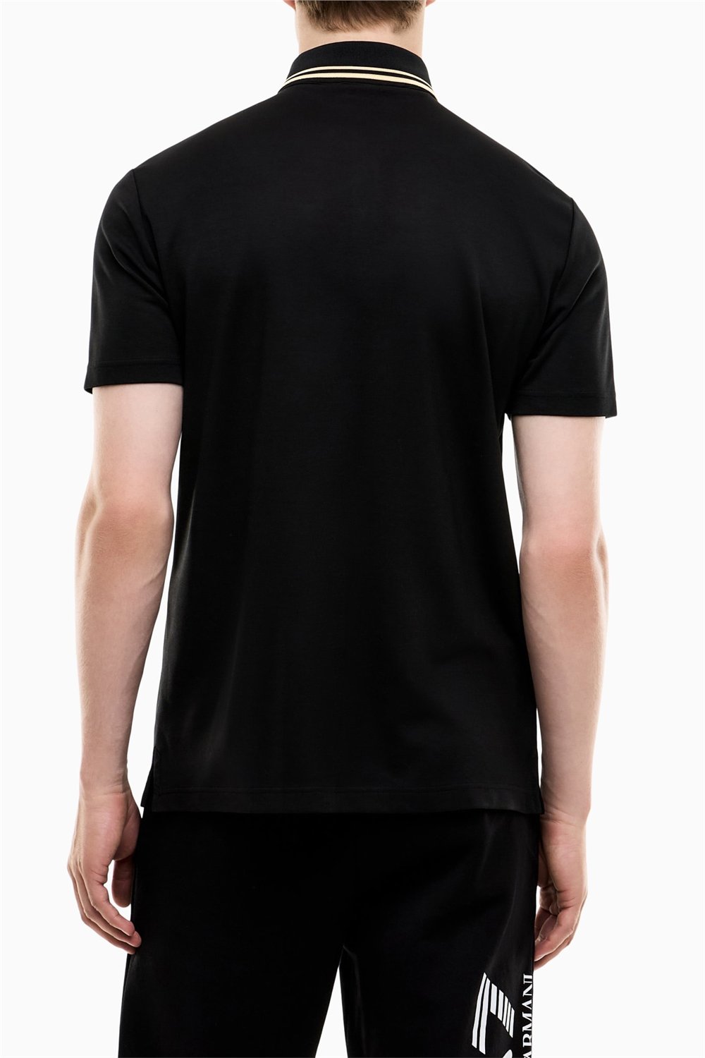 EA7 Erkek Polo Yaka T-Shirt Siyah