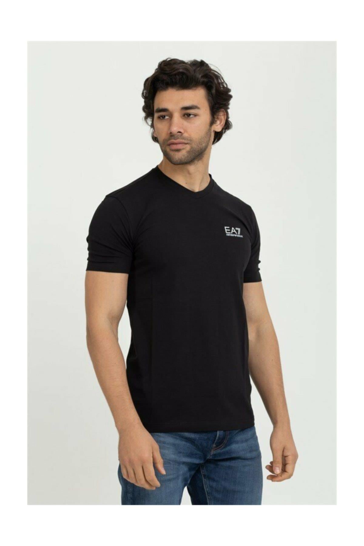 EA7 Erkek V Yaka T-Shirt