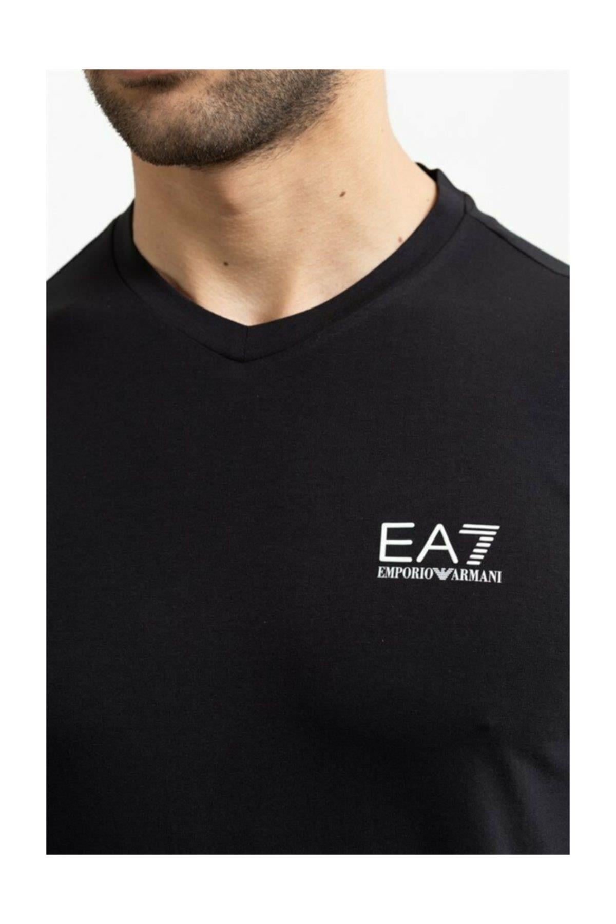 EA7 Erkek V Yaka T-Shirt