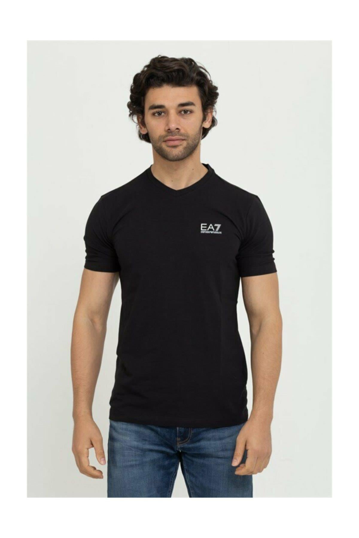 EA7 Erkek V Yaka T-Shirt