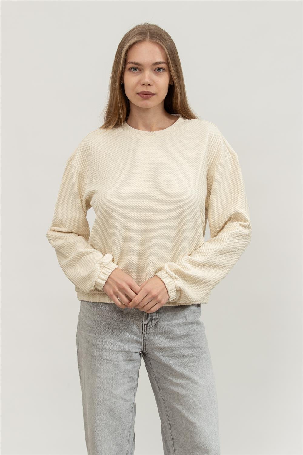 EA7 Kadın Bisiklet Yaka Sweatshirt