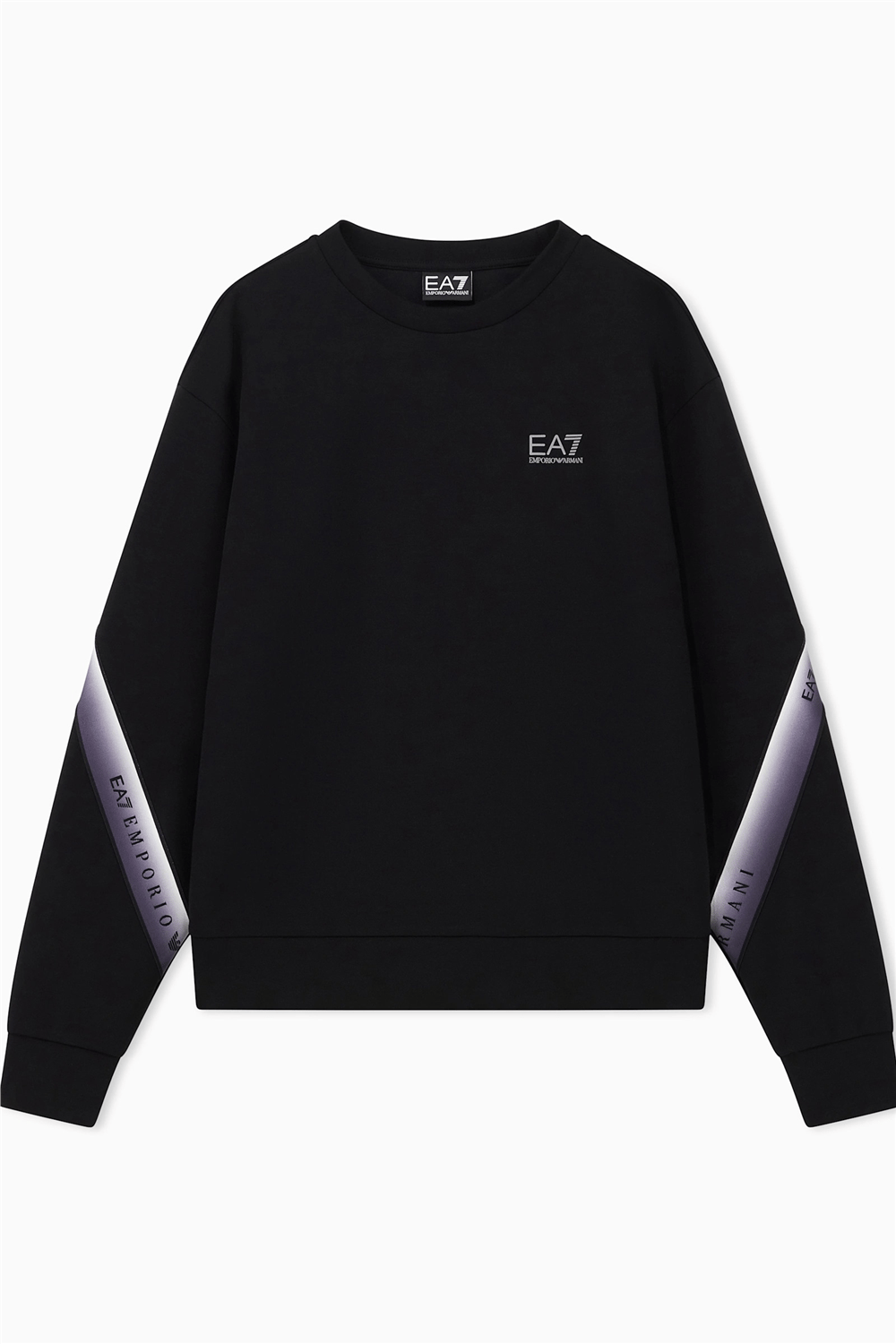 EA7 Kadın Bisiklet Yaka Sweatshirt Siyah