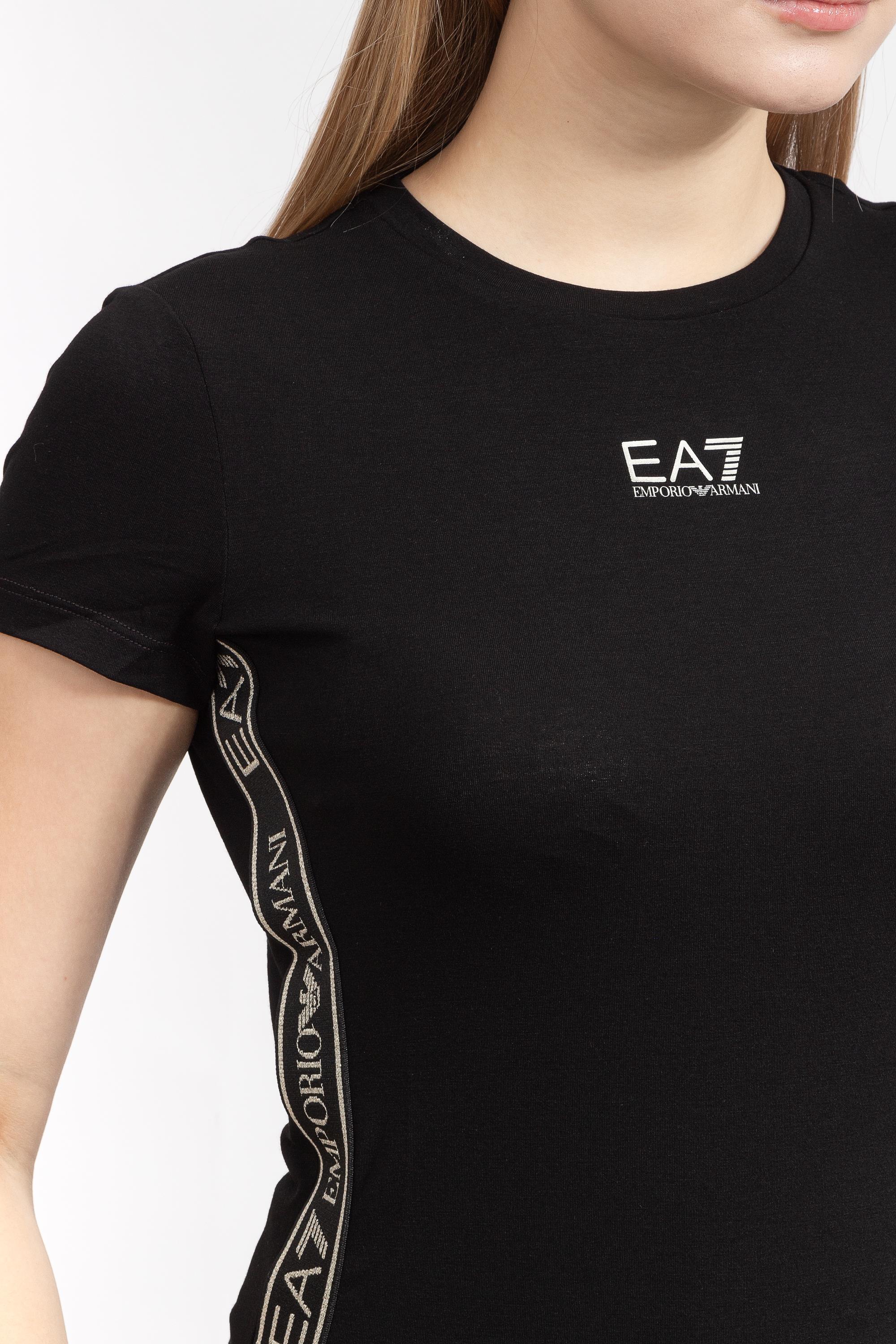 EA7 Kadın Bisiklet Yaka T-Shirt