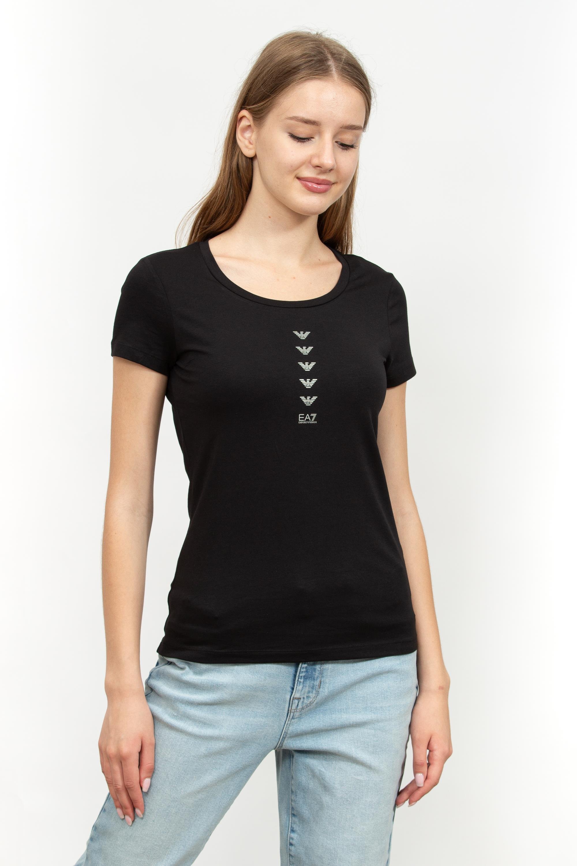 EA7 Kadın Bisiklet Yaka T-Shirt