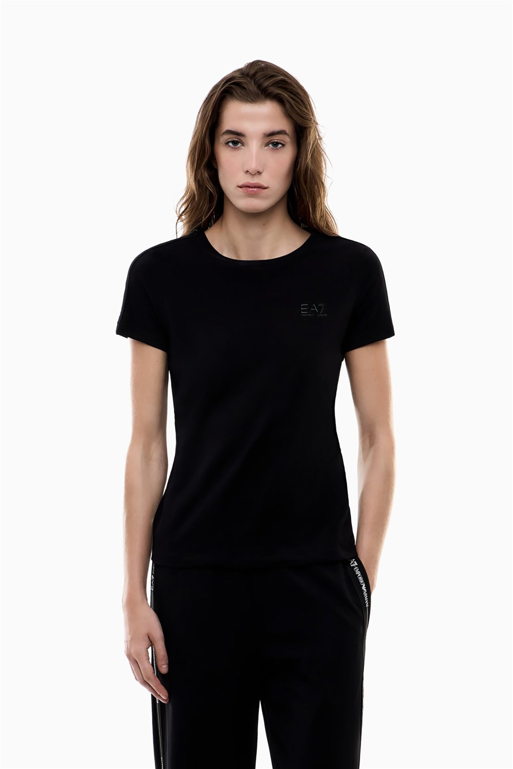 EA7 Kadın Bisiklet Yaka T-Shirt
