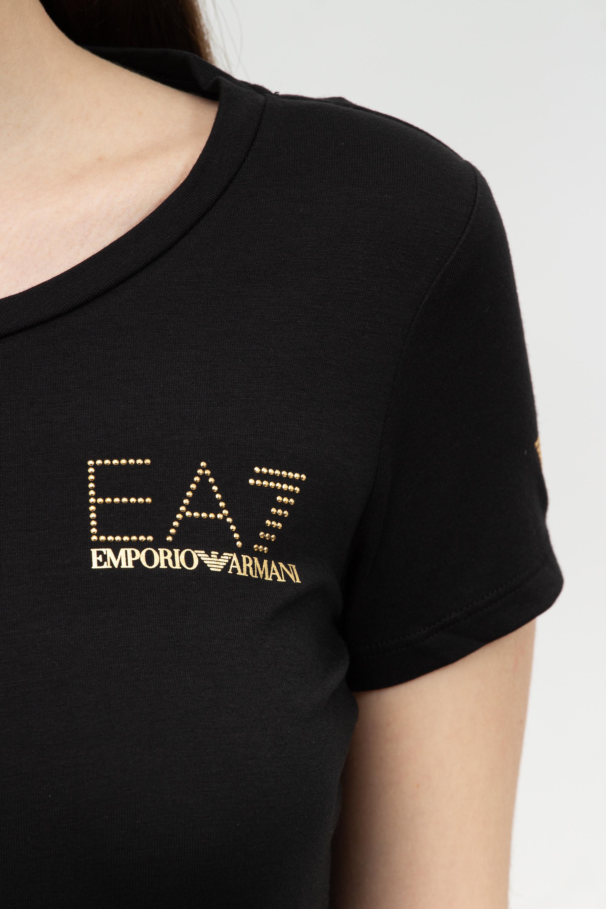 EA7 Kadın Bisiklet Yaka T-Shirt